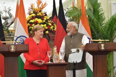 Narendra Modi and Chancellor Angela Merkel urge global community to root out all terror safe havens