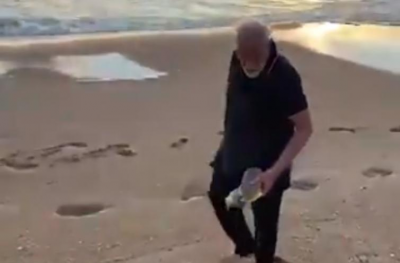 PM Modi shares video of him plogging at Mamallapuram beach