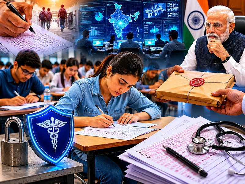 The PMO will oversee the NEET re-test process amid heightened security after the paper leak row.