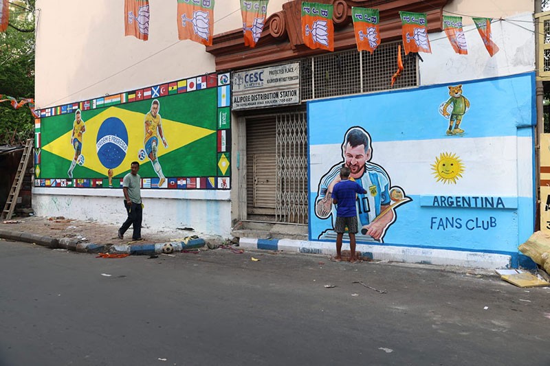 In Images: Kolkata's streets turn yellow and green as Neymar, Raphinha World Cup murals come alive