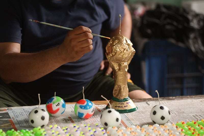 In Images: Kolkata's wax wizard brings FIFA World Cup trophy to life