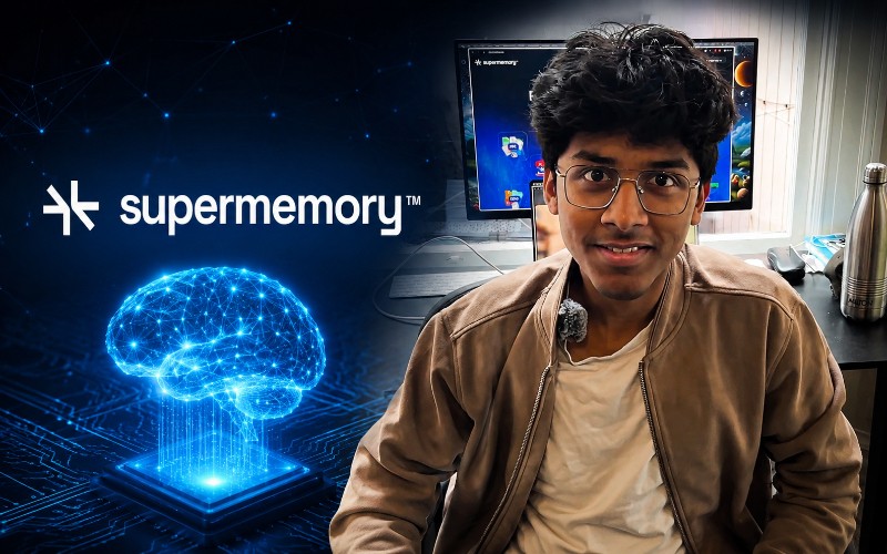 Teen entrepreneur Dhravya Shah raised $3 million for Supermemory, advancing long-term memory infrastructure for AI applications.