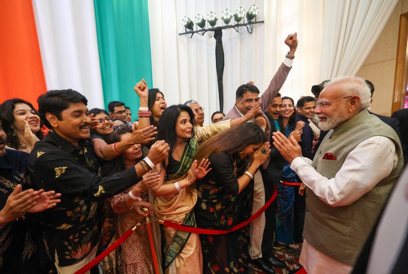 In Images: PM Modi arrives in Indonesia, receives warm welcome by Indian diaspora