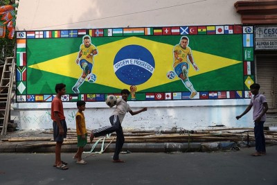 In Images: Kolkata's streets turn yellow and green as Neymar, Raphinha World Cup murals come alive