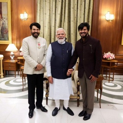 In Images: Actor Mammootty, his family meet PM Modi after Padma Awards ceremony