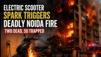 Electric scooter spark possibly triggers deadly Noida building fire, two dead