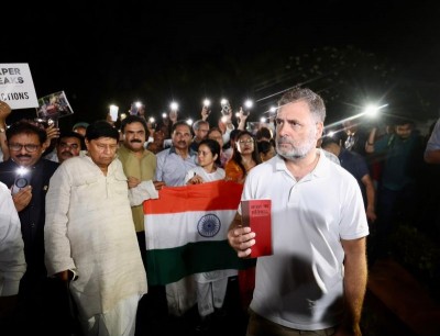 Rahul Gandhi leads candlelight vigil at Gandhi Smriti as Opposition steps up NEET leak protest