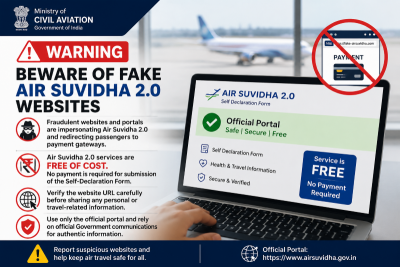 Beware of fraudulent Air Suvidha 2.0 websites: Indian govt warns travellers
