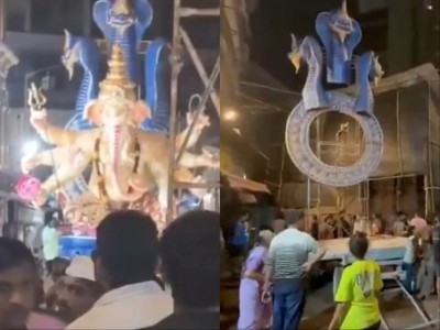 22-feet Ganesh idol collapses during Mumbai arrival ceremony, 2 killed, 5 injured