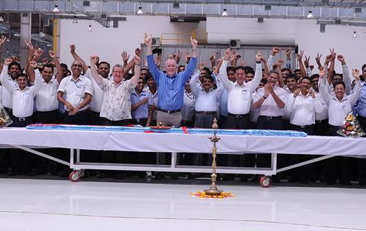 TAL produces its 1st composite floor beam for Boeing 787-9 Dreamliner