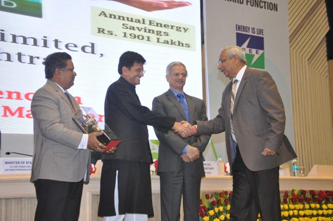 Uttam Value Steels Limited bags National Energy Conservation Award 2014
