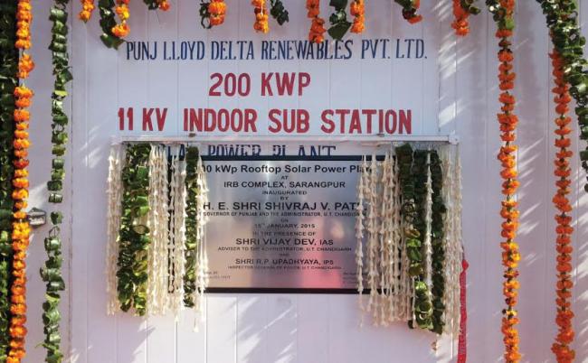 Punj Lloyd builds 1.2 MWp solar rooftop power plants in Chandigarh