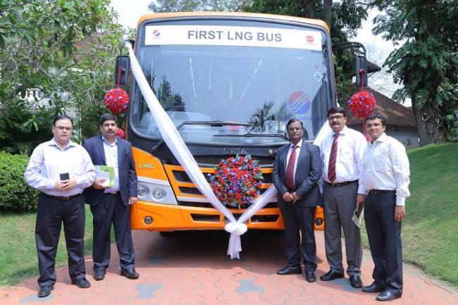 Tata Motors showcases countryâ€™s first LNG-powered bus