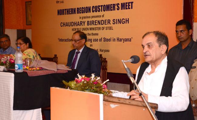 Customer meet arranged for increasing steel use in Haryana by SAIL and RINL 