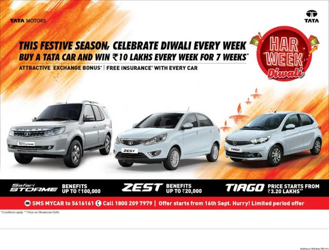 Tata Motors introduces 'Har Week Diwali' offer for passenger vehicle customers 