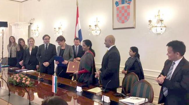 India and Croatia sign economic cooperation agreement in Zagreb