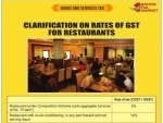 CBEC issues clarification regarding GST for restaurants