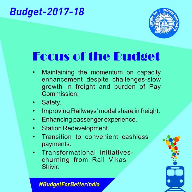Budget 2017: Railways to focus on passenger safety, cleanliness and other reforms 
