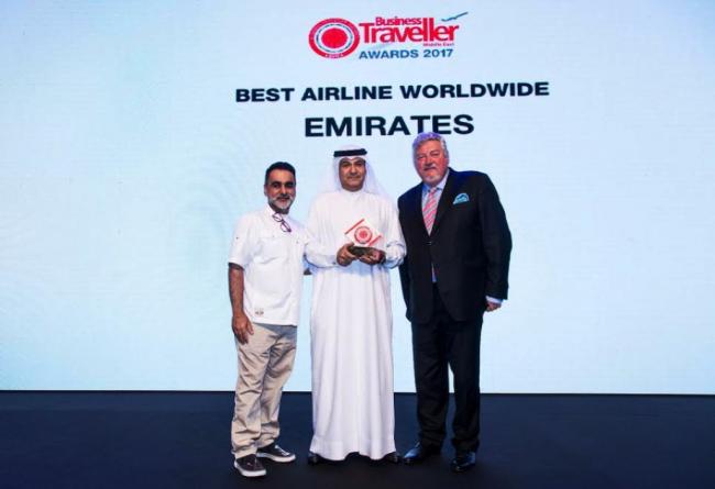  Emirates wins Best Airline Worldwide at the 2017 Business Traveller Awards in a Sweep of Four Awards