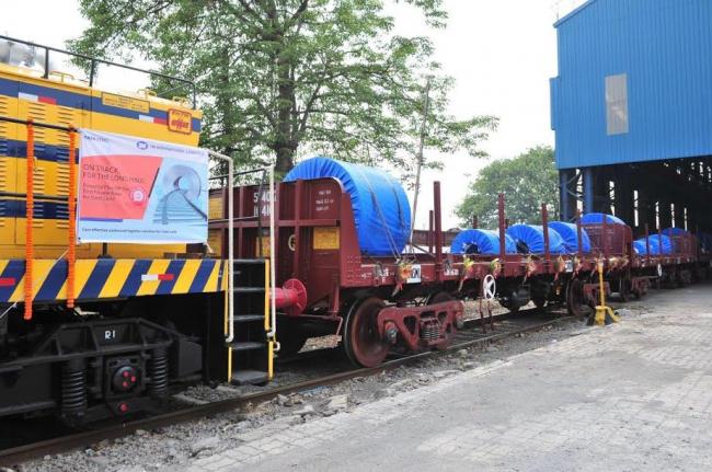Railway Minister inaugurates first SFTO rake carrying steel coils