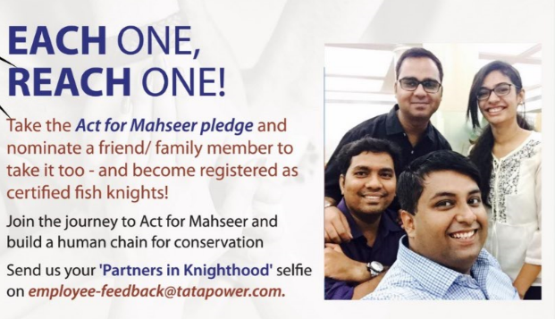 4500 fish knights pledge to Tata Power's 'Act for Mahseer' conservation campaign