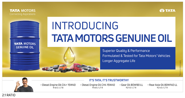 Tata Motors bets big on genuine oil for commercial vehicles range