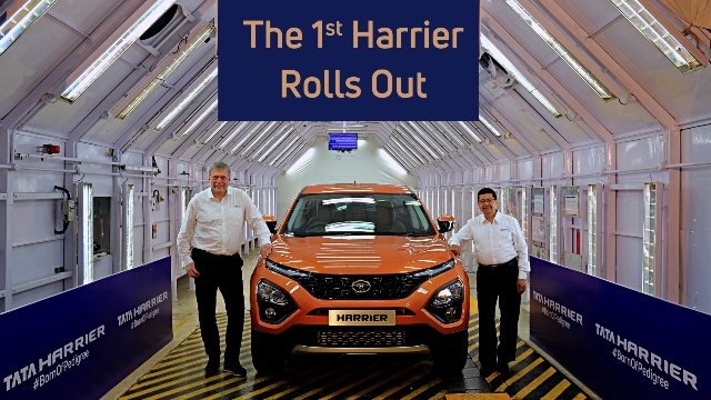 The 1st Tata Harrier rolls out from its all- new assembly line in Pune