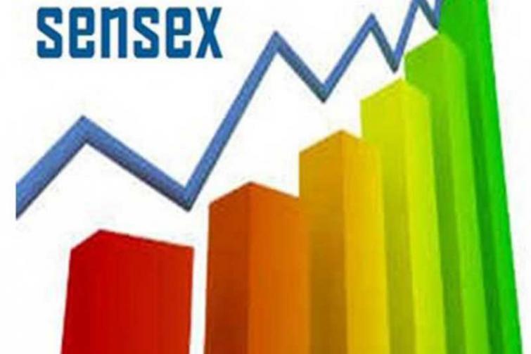 Sensex falls by 26.87 points