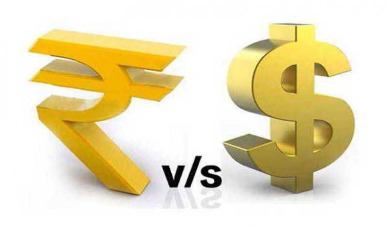 Rupee down by ten paise against USD