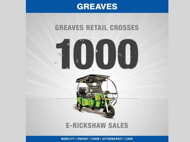 Greaves Retail crosses landmark 1000 e-rickshaw sale