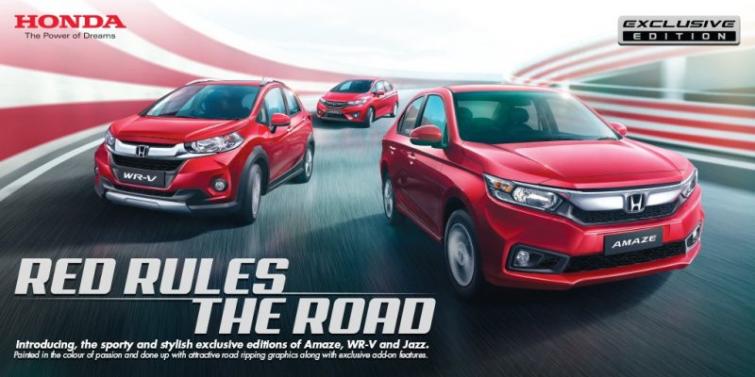 Honda Cars India introduces exclusive editions of Amaze, Jazz and WR-V