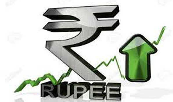 Indian Rupee ends up by 54 paise against USD