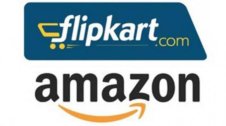 Maharashtra: Demonstration held against Amazon, Flipkart for distorting local retail market