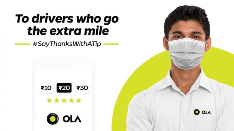 Ola enables in-app â€˜tippingâ€™ globally, to help customers appreciate their drivers