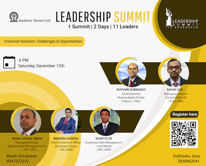 First session of Leadership Summit 2020 organised by the Alumni Cell of IIT-K is on financial inclusion