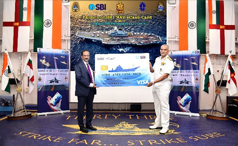 SBI and Indian Navy launch NAV-eCash Card