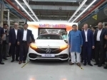 Nitin Gadkari launches first Made in India Mercedes-Benz Luxury Electric Car