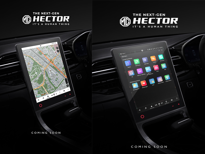 MG Motor unveils India's largest 14” HD Portrait Infotainment System in the soon-to-be-launched Next-Gen Hector