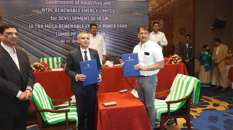 NTPC REL inks MoU with Rajasthan govt to develop 10 GW renewable energy project