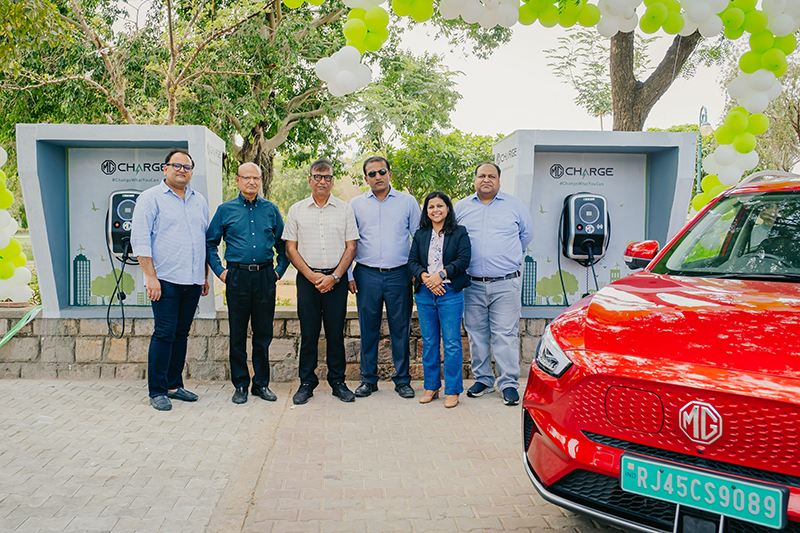 MG Motor strengthens its vision for faster EV adoption in India through MG Charge; inaugurates 1st community EV charger in Jaipur
