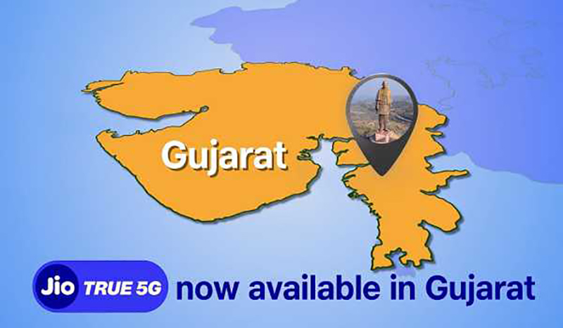 Reliance Jio rolls out True-5G coverage in all 33 dists headquarters of Gujarat