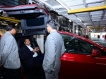 Piyush Goyal meets Tesla officials at carmaker's Fremont factory in US