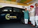 Nitin Gadkari launches world's first BS 6 stage II electrified Flex fuel vehicle made by Toyota