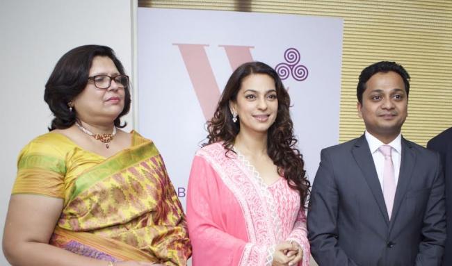 Juhi bats for women's health at opening of specialty hospital for women