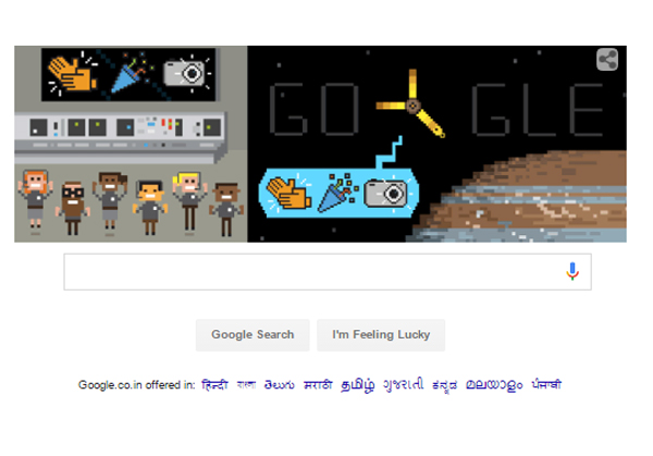 Google doodle gets a Juno makeover