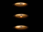 Black Hole makes material wobble around it