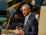 US President Barack Obama hails singing of the Paris Agreement