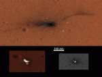 Schiaparelli impact site on Mars, in color