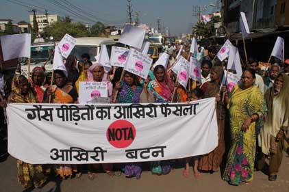 Bhopal gas survivor organisations ask PM for harsher punishment against Dow Chemical
