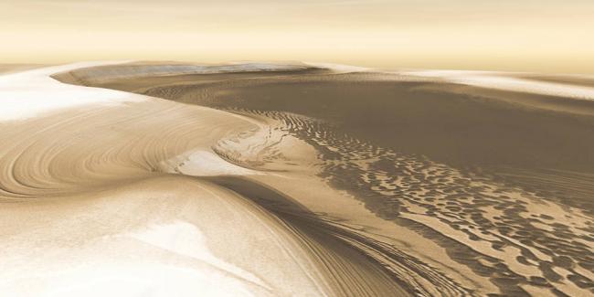 NASA radar finds ice age record in Mars' polar cap